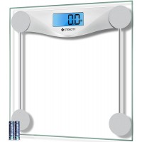 Báscula digital para baño con peso corporal, pantalla grande LCD.