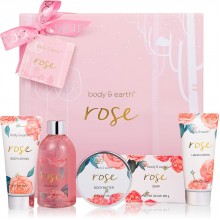 Caja de regalo para spa y baño para mujer rosa, 5 piezas