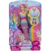 Muñeca Barbie modelo sirena arco iris con luces, Rubia