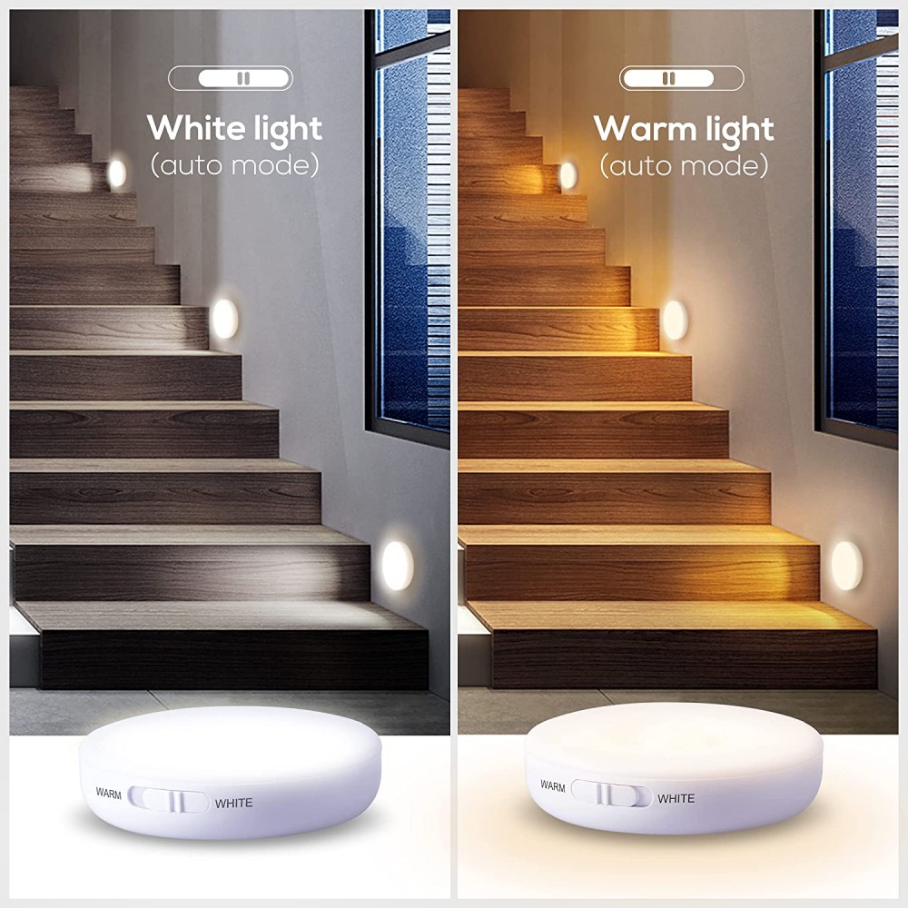 YEEYIN - Luz nocturna con sensor de movimiento para interiores, paquete de  6 luces LED inalámbricas recargables