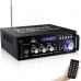 Sunbuck Sistema amplificador estéreo inalámbrico Bluetooth – 110 V 180 W 2 canales receptor de audio con USB, tarjeta SD, RCA(AS-29BU)