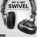 Gemini Sound DJX-500 - Auriculares profesionales con cable sobre la oreja con juntas giratorias de 90 grados/180 grados para monitoreo de estudio DJ