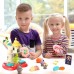 Heladería Juego de 26 piezas de masa de color para hacer helados, máquina de masa de color con herramientas de masa para niñas y niños