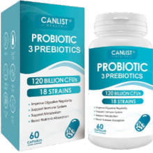 Probióticos 120 Mil Millones De Cfus 18 Cepas Y Prebióticos CANLIST