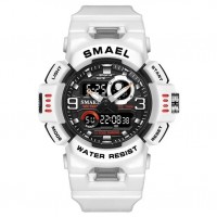 SMAEL - Relojes deportivos digitales para hombre, pulsera militar resistente al agua hasta 50m, con LED, despertador, Mod.8063