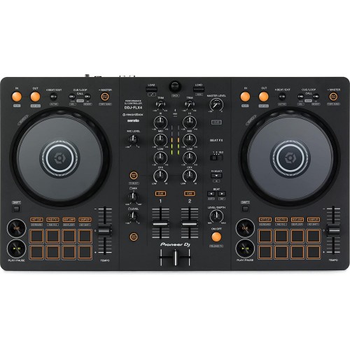 Pioneer DJ DDJ-FLX4 - Controlador Rekordbox de 2 cubiertas y Serato DJ - Grafito