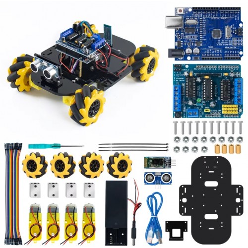 Robot de Carro mecánico 4WD para Arduino, Kit de coche inteligente, proyecto UNO R3 LAFVIN