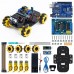 Robot de Carro mecánico 4WD para Arduino, Kit de coche inteligente, proyecto UNO R3 LAFVIN