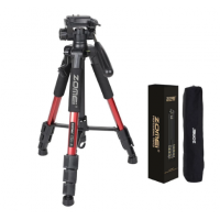 ZOMEI Trípode de cámara profesional de aluminio Q111, portátil, de viaje, cabeza plana, para SLR, cámara digital. Negro