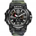 SMAEL- Reloj deportivo de cuarzo para hombre, cronógrafo militar con alarma, doble pantalla, resistente al agua hasta 50M, 1545D,