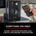 M-Audio BX3 - Monitores de estudio de 3.5 pulgadas, altavoces de PC HD para grabación y multimedia con software de producción de música, 120 W, par.