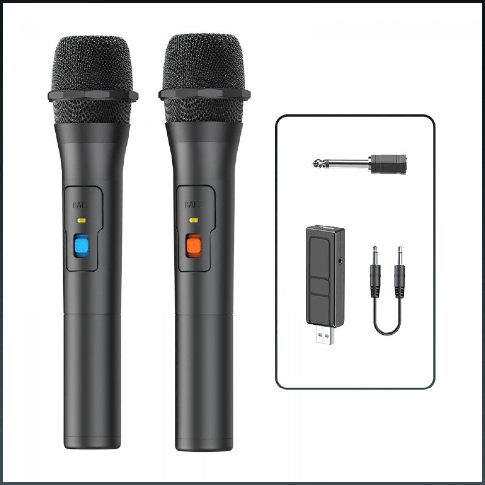Dos Micrófonos Inalámbricos VHF para Karaoke y Eventos, con Sonido Perfecto  y Sin Cables ¡Haz