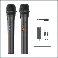 Dos Micrófonos Inalámbricos VHF para Karaoke y Eventos, con Sonido Perfecto y Sin Cables ¡Haz Que Tu Voz Brille!