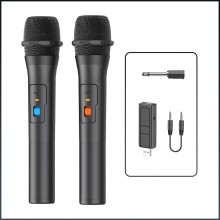 Dos Micrófonos Inalámbricos VHF para Karaoke y Eventos, con Sonido Perfecto...