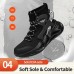 Zapatos de punta de acero para hombres, botas industriales de seguridad, zapatos ligeros y duraderos, tenis de alta calidad de construcción transpirable
