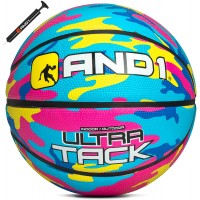 AND1 Ultra Grip - Balón de baloncesto de goma avanzada, tamaño oficial 29.5 pulgadas, interiores y exteriores