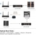 FDUCE Sistema de micrófonos inalámbricos, micrófono dinámico UHF de doble canal de metal.
