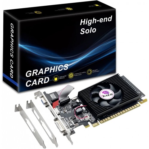 GeForce GT 730 2GB DDR3 64 Bit PCI Express 2.0 X 8, DVI VGA HDMI de 3 puertos tarjeta gráfica de perfil bajo, tarjeta de video PC