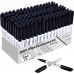 Liqinkol - Marcadores de borrado en seco, 144 unidades, marcadores de pizarra blanca acrílica negra, punta de cincel,  bajo olor.