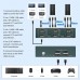 KVM Switch DP Displayport Dual Monitor Pantalla Extendida de 2 Puertos, 4 Hub USB 2.0, UHD 4K a 60Hz