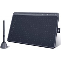 HUION HS611 2020 - Tablet de dibujo gráfico, soporte Android con 8 teclas multimedia, lápiz capacitivo sin batería, 8192, sensibilidad a la presión, inclinación