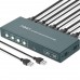 GREATHTEK Conmutador KVM HDMI de 4 puertos, UHD 4K a 30Hz y 3D y 1080P compatible,  con 4 USB-B y 4 cables HDMI