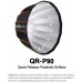 Godox QR-P90 - Caja de luz parabólica de 35.4 in, 35.4 pulgadas, montaje rápido de plegado rápido en un minuto, con difusor frontal e interior.