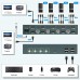 GREATHTEK KVM Switch HDMI Dual Monitor Pantalla extendida 4 puertos, USB2.0, interruptor de tecla de acceso, UHD 4K a 60Hz Resolución
