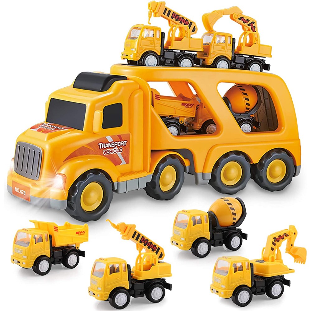 Juguetes de camión de construcción para niños de 1, 2, 3 y 4 años