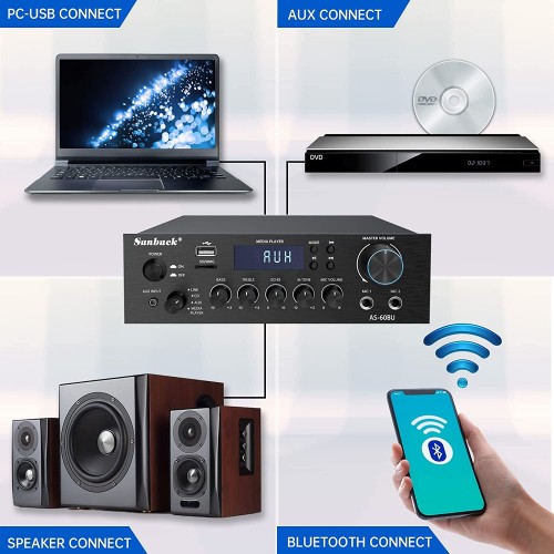 Majority Altavoces activos para estantería D40 | Altavoces estéreo de  estudio alimentados | Potente sonido amplificado de canal 2.0 | Bluetooth