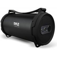 Pyle Boombox Parlantes estéreo Bluetooth portable con batería recargable incorporada, entrada AUX, MP3, USB, Micro SD y radio FM.