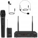 Sistema de micrófono inalámbrico, Phenyx Pro VHF inalámbrico con 1 mano, 1 auricular, 1 solapa , 1 mochila, señal estable, largo alcance.