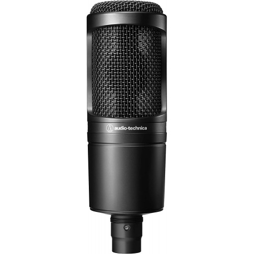Audio-Technica AT2020 Micrófono de estudio de condensador cardioide XLR, ideal para aplicaciones de proyecto-estudio en casa