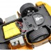 Fisca Camión de control remoto, escala 1.20, 6 canales, 2.4 GHz, juguete de construcción con luces LED y sonido de simulación para niños.