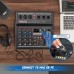 Mezclador de audio profesional Bluetooth DJ Mezclador de sonido con controlador DJ de 3 canales con DSP 16 efectos preestablecidos, interfaz USB