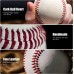 Baisidiwei Paquete de 12 pelotas de béisbol para adultos de tamaño estándar sin marcar y cubierta de cuero, para practicar béisbol para niños