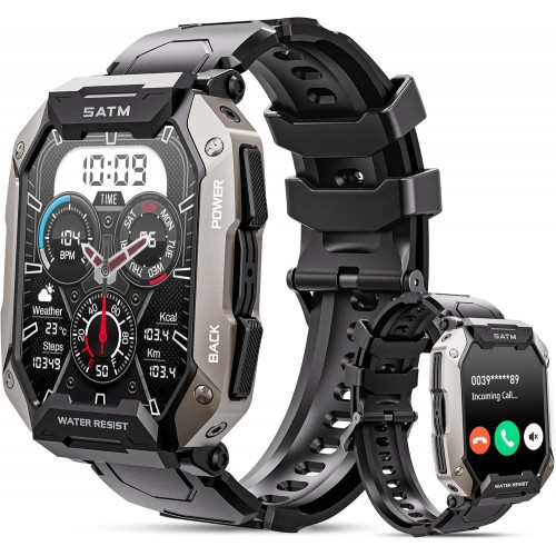 Reloj Inteligente Grado Militar táctico resistente al agua 50Mts 5ATM