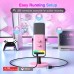 FIFINE Micrófono Dinámico USB/XLR RGB para Gaming y Streaming (Rosado)