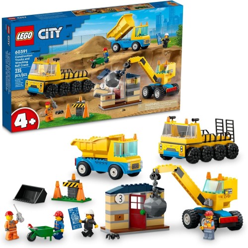 LEGO Camiones de construcción urbana y grúa de bola de demolición 60391