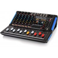 Mezclador de Audio Bluetooth Pyle de 8 Canales para Estudio/DJ