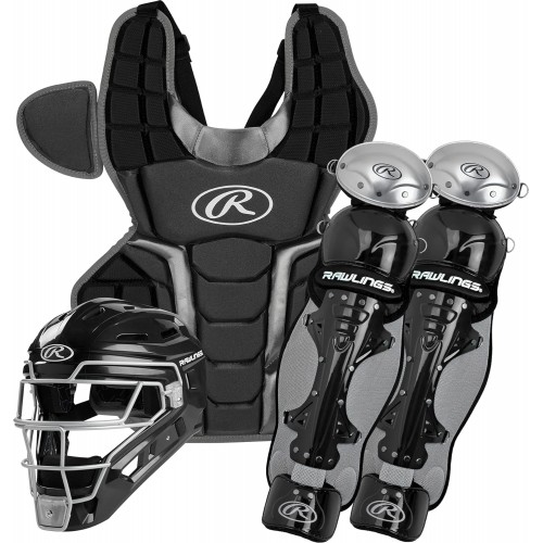 Rawlings Conjunto de receptor catcher Renegade 2.0 | Juvenil 15 años y Mayores | Negro/Plata