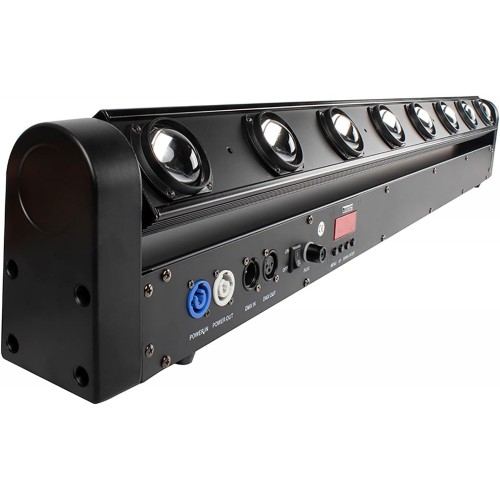 SHEHDS Barra de luz LED con cabezal móvil DJ, foco de iluminación de 8x12W, RGBW, DMX512