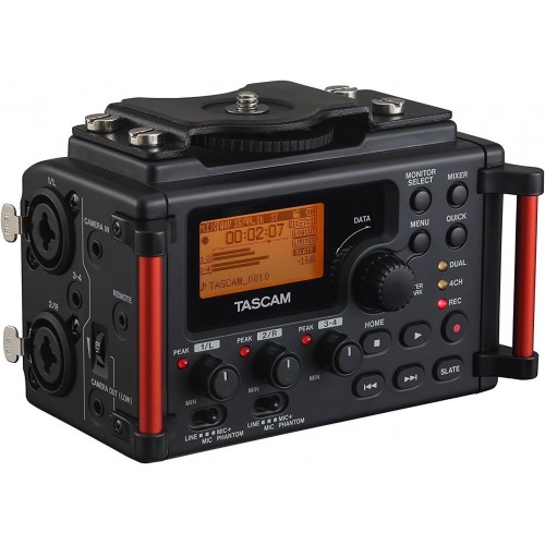 Grabador de Audio Digital Tascam DR-60DmkII para Cámara DSLR, Negro