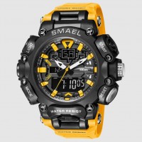 Reloj Smael Amarillo Negro XF01445 para hombre, deportes al aire libre, mod...