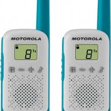 Motorola - Radio bidireccional T114, walkie talkies, 2 por paquete, blanco ...