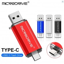 Pendrive Unidad Flash USB  tipo C, OTG, 2 en 1 128GB Microdrive