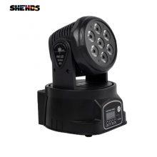 SHEHDS Cabezal móvil 6 en 1 para discoteca, lámpara LED de 7x12W RGBWA UV W...