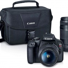 Cámara Canon fotográfica EOS Rebel T7 con lentes de 18-55 mm, f/3.5-5.6 y E...