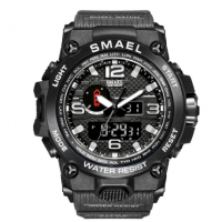 SMAEL Reloj táctico militar de pulsera para hombre, deportivo con doble mov...