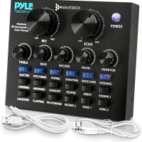 Pyle Mini mezclador de podcast de audio Bluetooth, transmisión en vivo para...